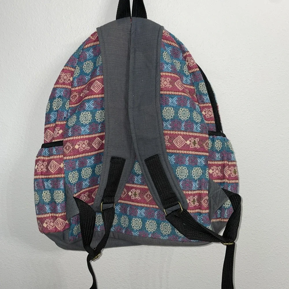 Tribal Print Canvas Backpack Boho Pockets‎ Aztec Print